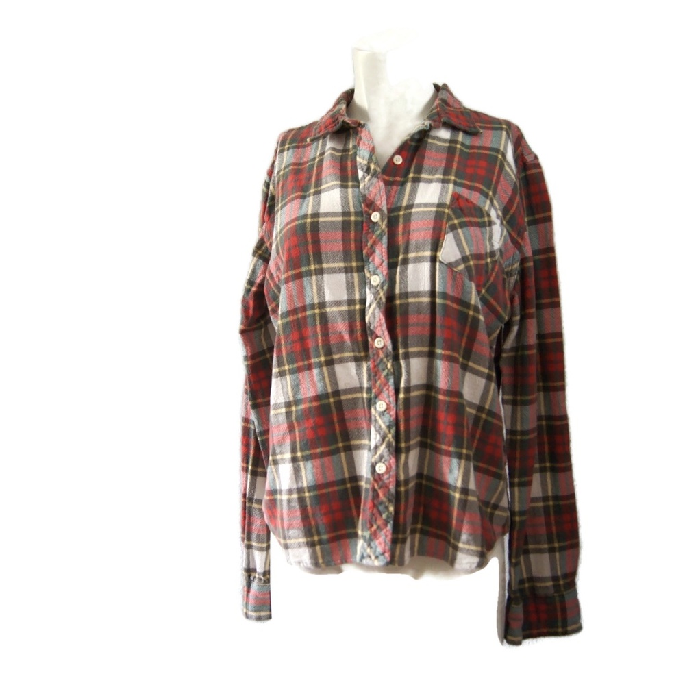 Denim & Supply Shirt RL Tomboy Button Up Size Medium Plaid Cotton Long Sleeve